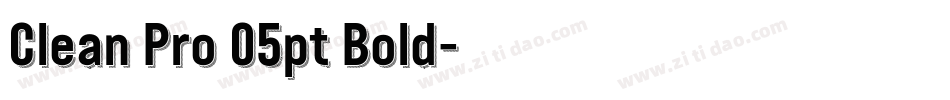 Clean Pro 05pt Bold字体转换
